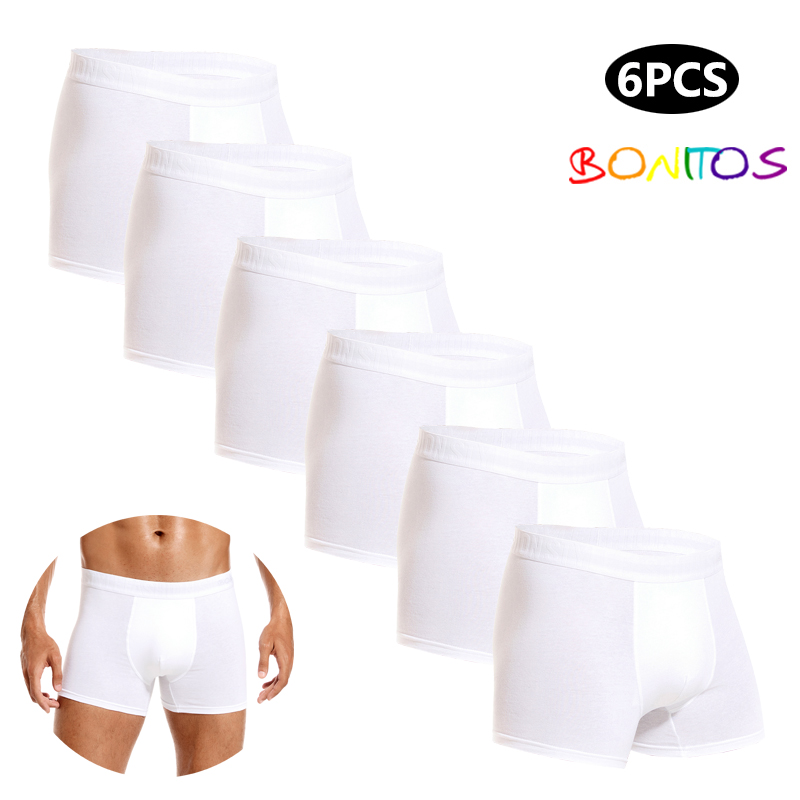 6pcs White Men Panties Cotton  – Boxer Brief Pack Cotton recenzja i cena