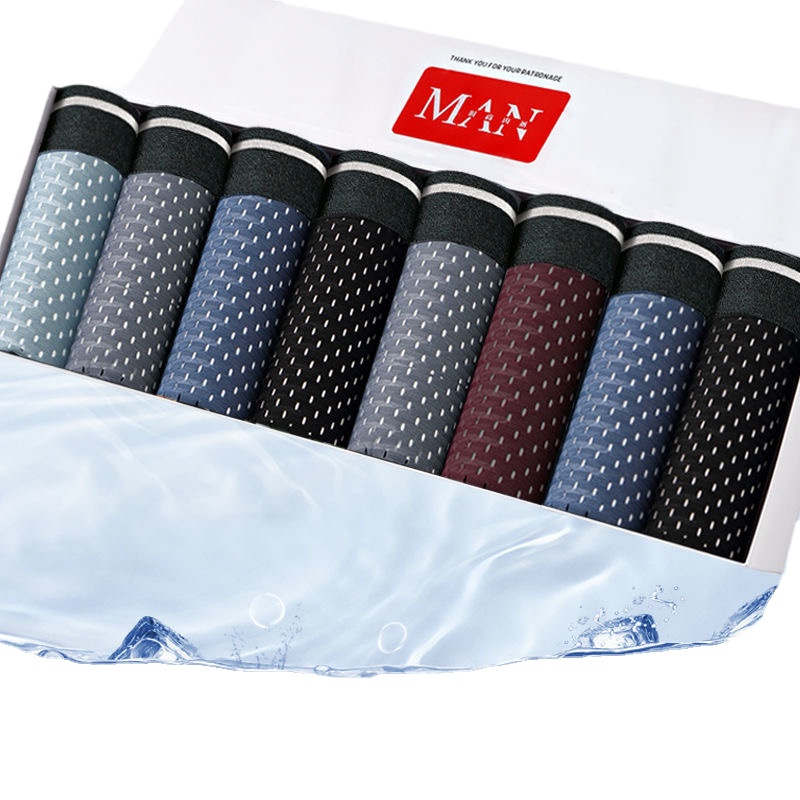 8pcs/Lot Men's Panties Ice Sil – Multi Pack Underwear recenzja i cena