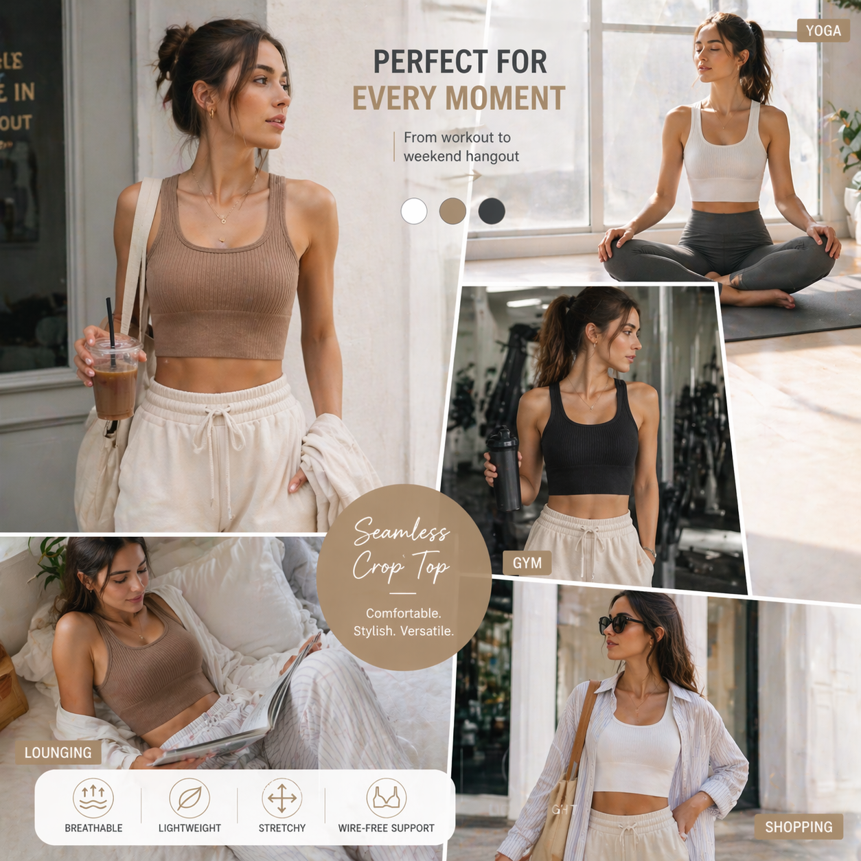 Women Seamless Ribbed Crop Top – Tank Top Ribbed recenzja i cena