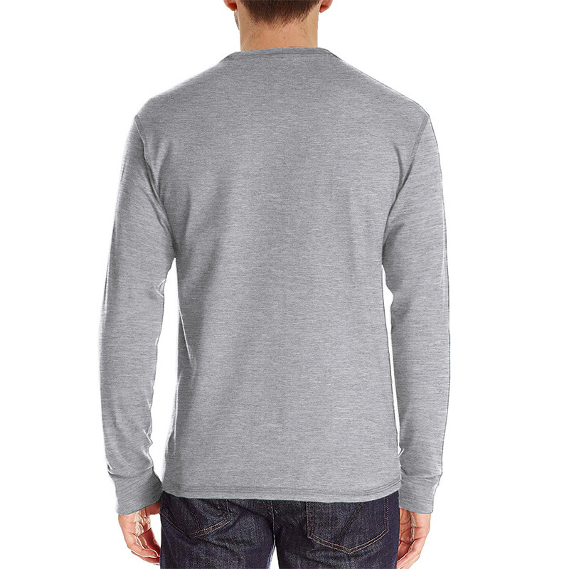 Men's Long Sleeve Henley Style – Undershirt Crew Neck recenzja i cena