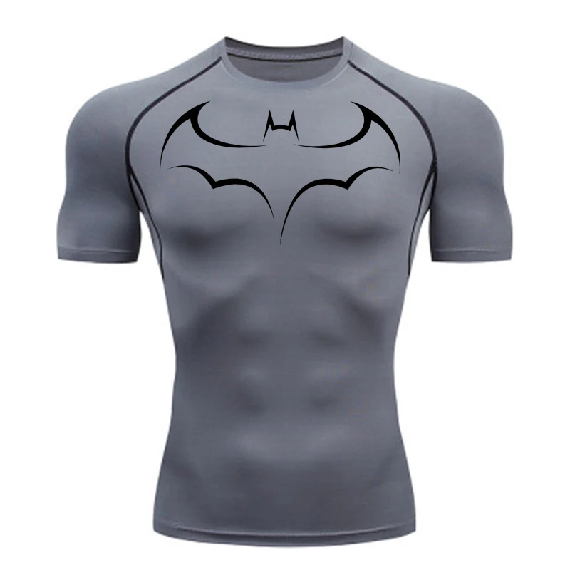 Bat Printed Men's Tight T-Shir – T Shirt Tight Fit recenzja i cena