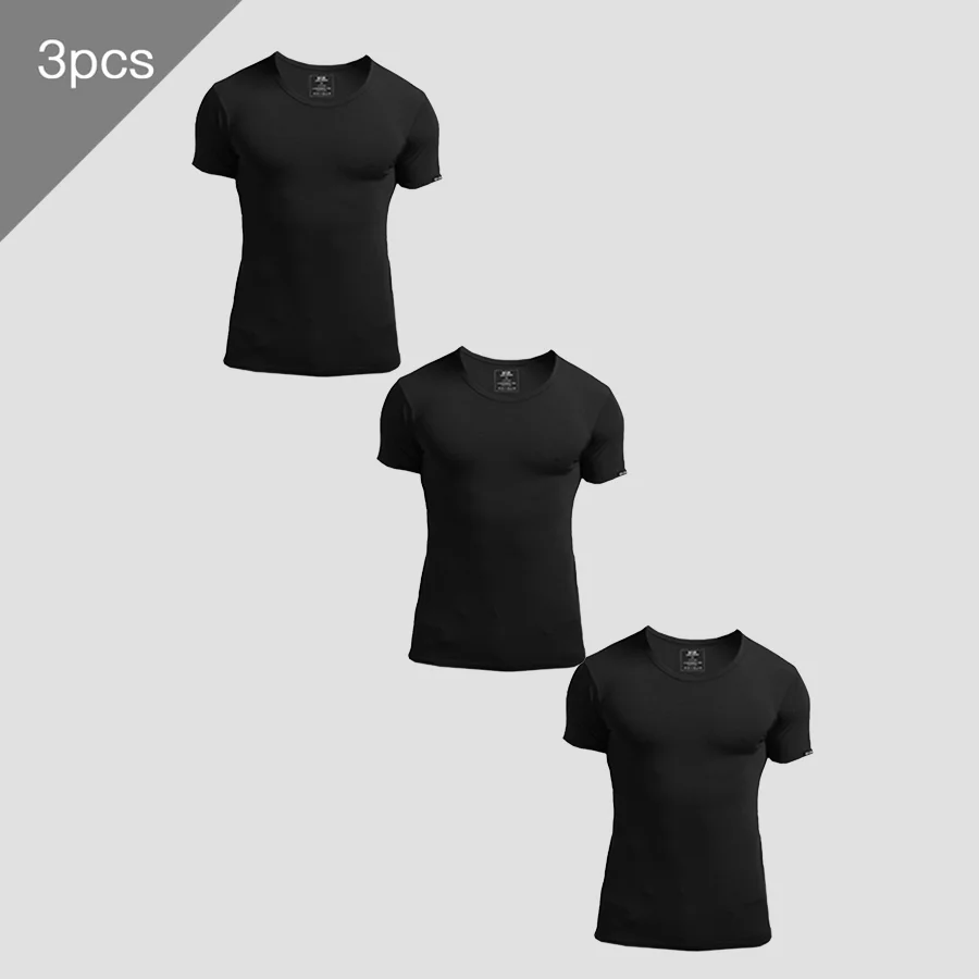 3PCS Men's Summer Short Sleeve – Undershirt Crew Neck recenzja i cena