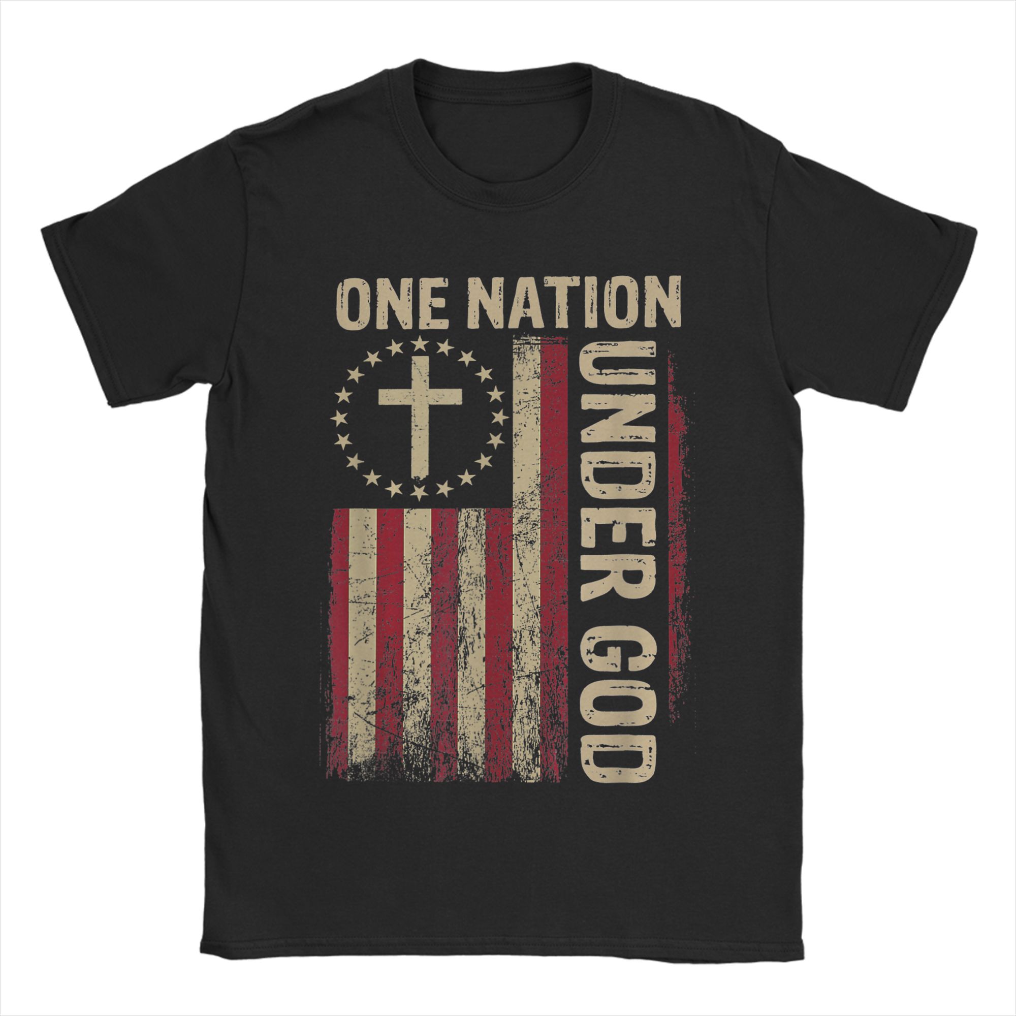 One Nation Under God Flag 4th  – Undershirt Crew Neck recenzja i cena