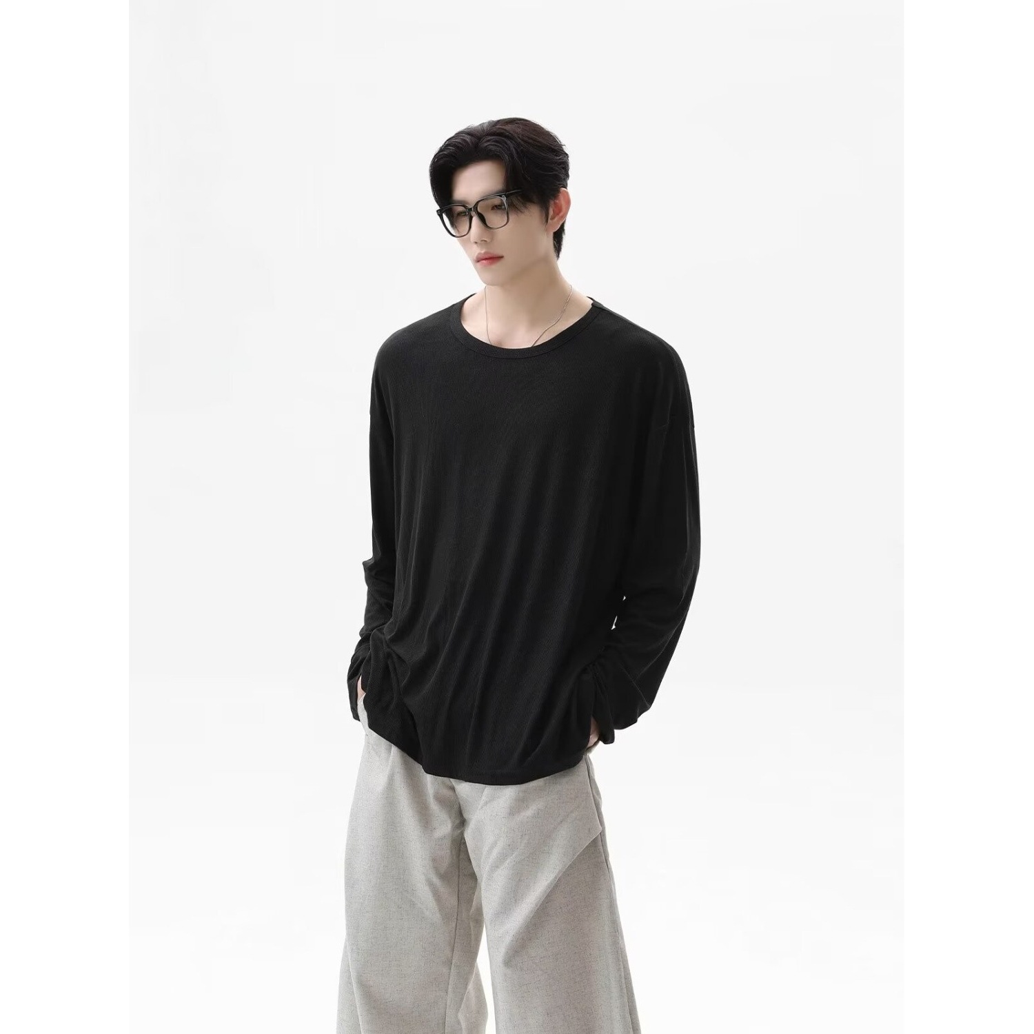 2026 Autumn New Texture Long S – Undershirt Crew Neck recenzja i cena