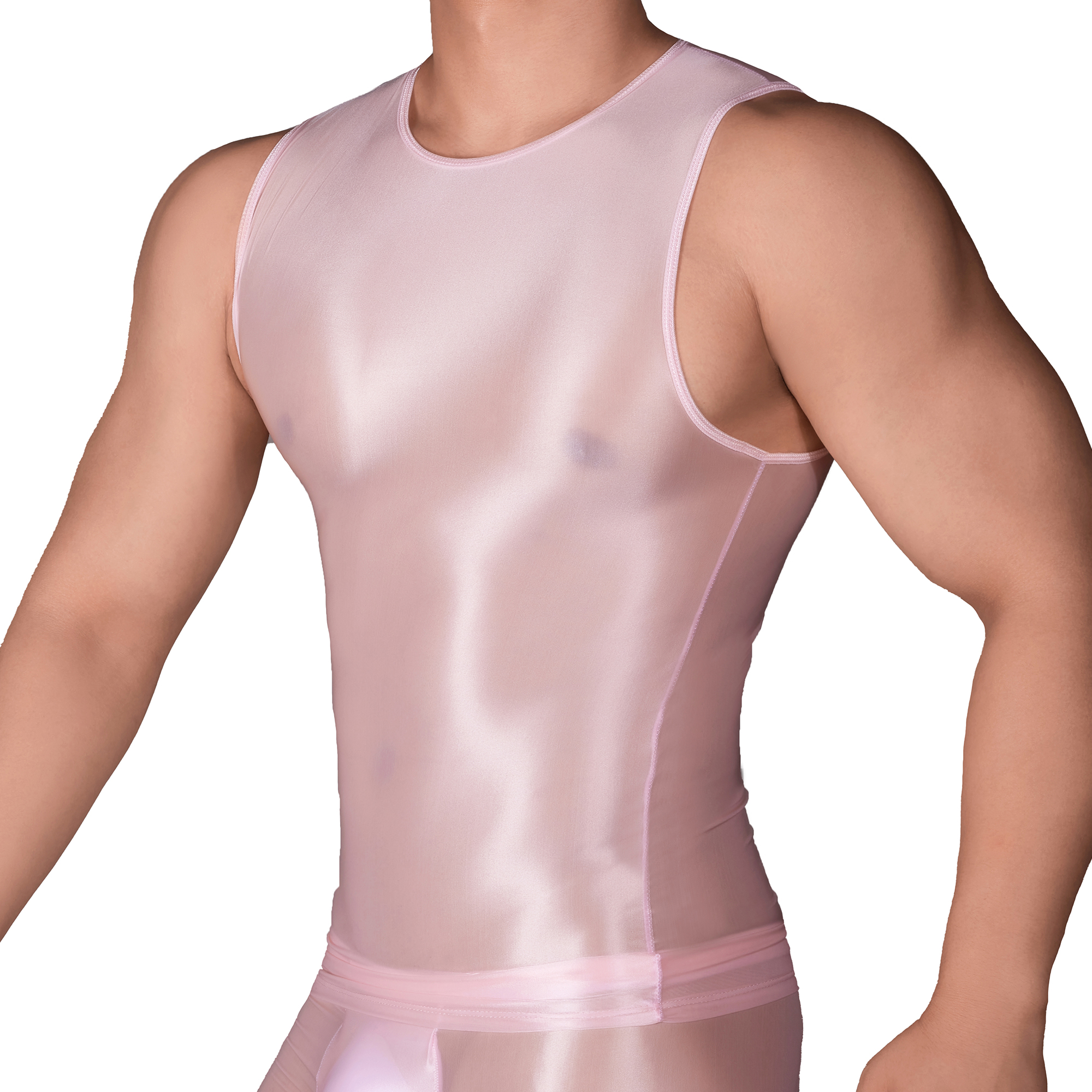 Solid Color Men's Slim Smooth  – Sleeveless Undershirt recenzja i cena