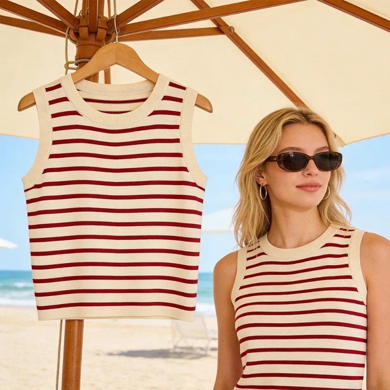 One Size Short Striped Ice Sil – Sleeveless Undershirt recenzja i cena