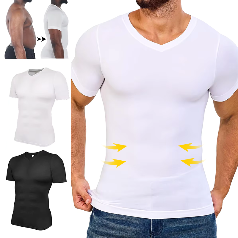 Men V Neck Compression Shirts  – Undershirt Crew Neck recenzja i cena