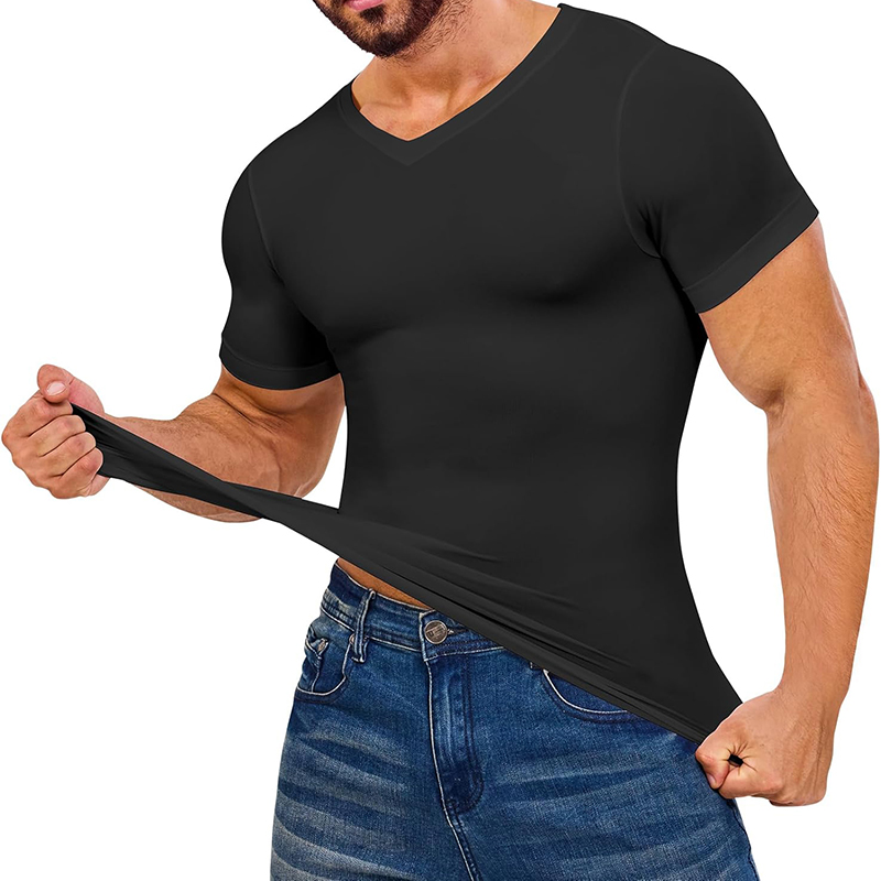 Men V Neck Compression Shirts  – Undershirt Crew Neck recenzja i cena