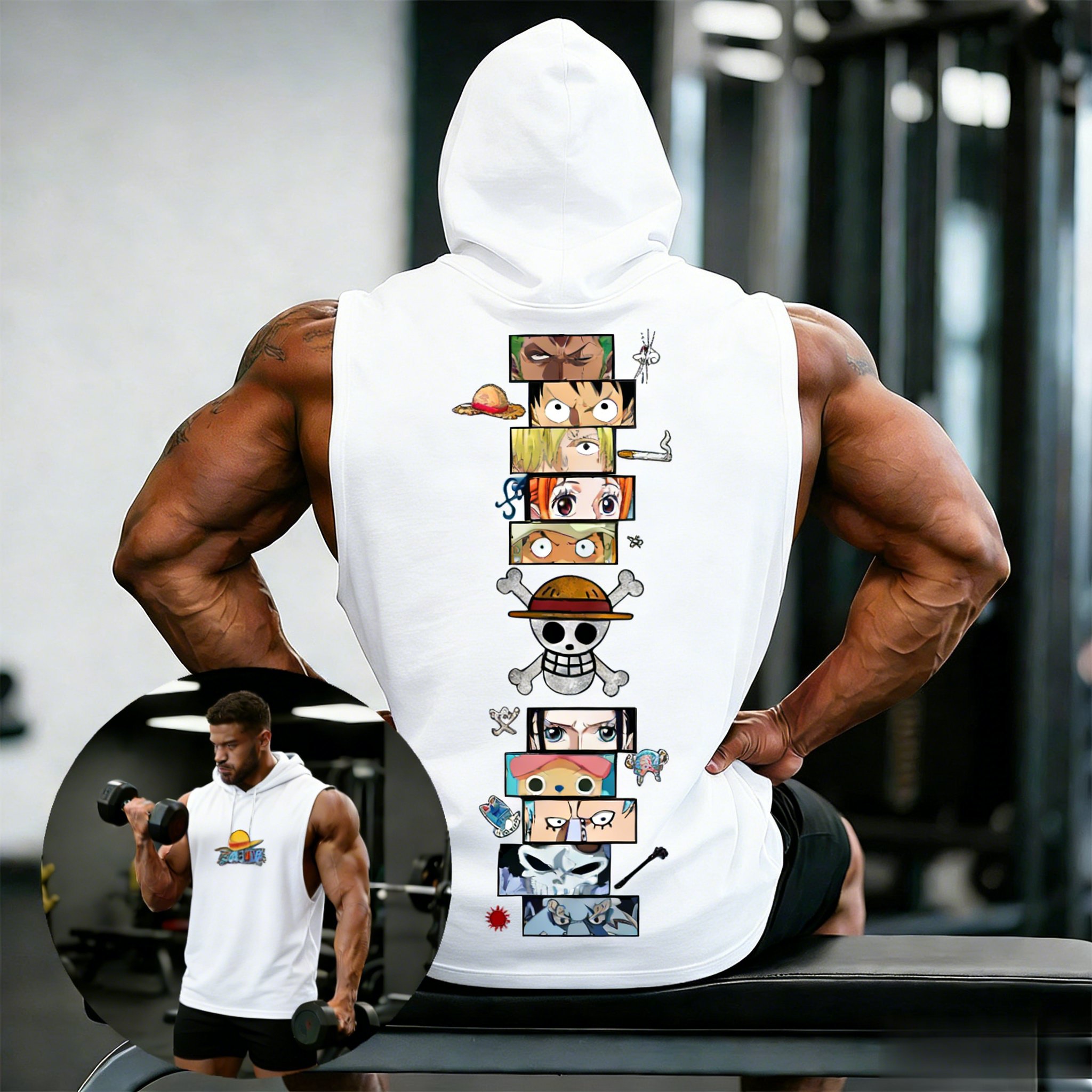 One Piece Anime Hoodie Sleevel – Sleeveless Undershirt recenzja i cena