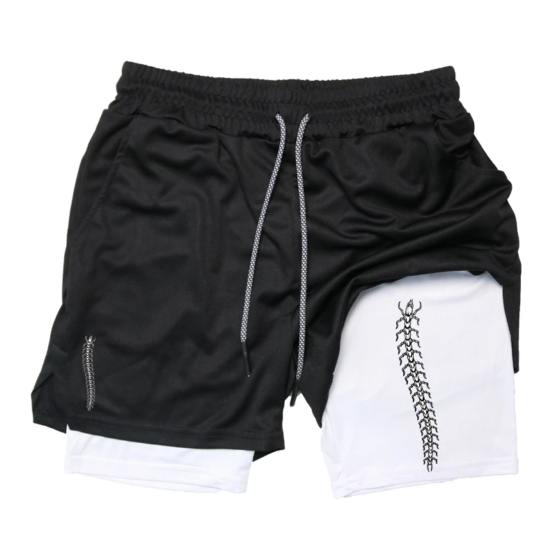 Print 2 in 1 Running Shorts fo – Compression Shorts Athletes recenzja i cena