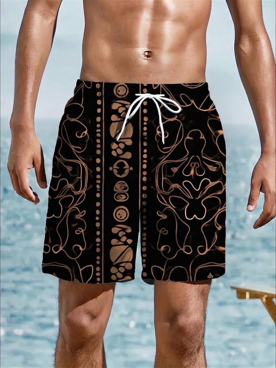 Mens Abstract Geometric Print  – Trunk Breathable Men recenzja i cena