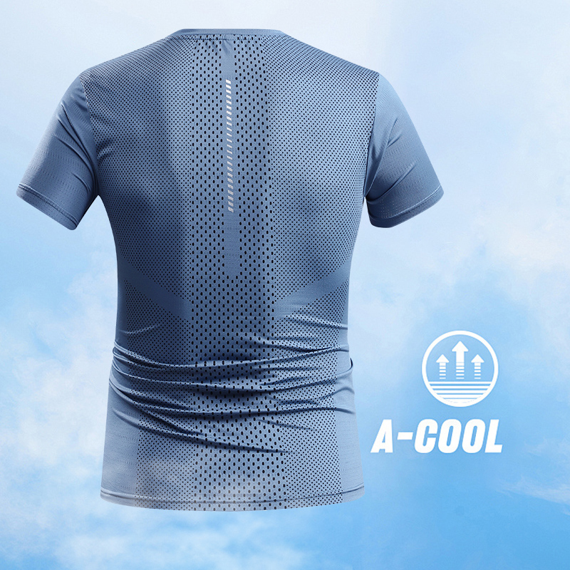 Men Summer Sports T-shirt Quic – T Shirt Tight Fit recenzja i cena