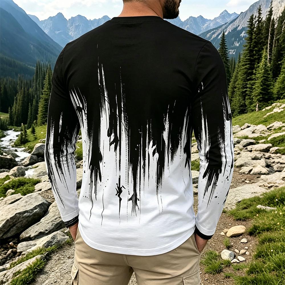 Men's Gradient Ink Splash Long – Base Layer Top recenzja i cena