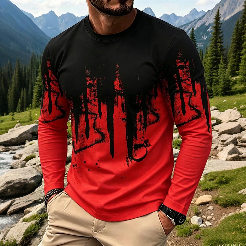 Men's Gradient Ink Splash Long – Base Layer Top recenzja i cena